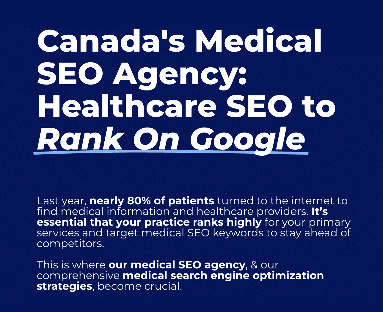 medical seo toronto