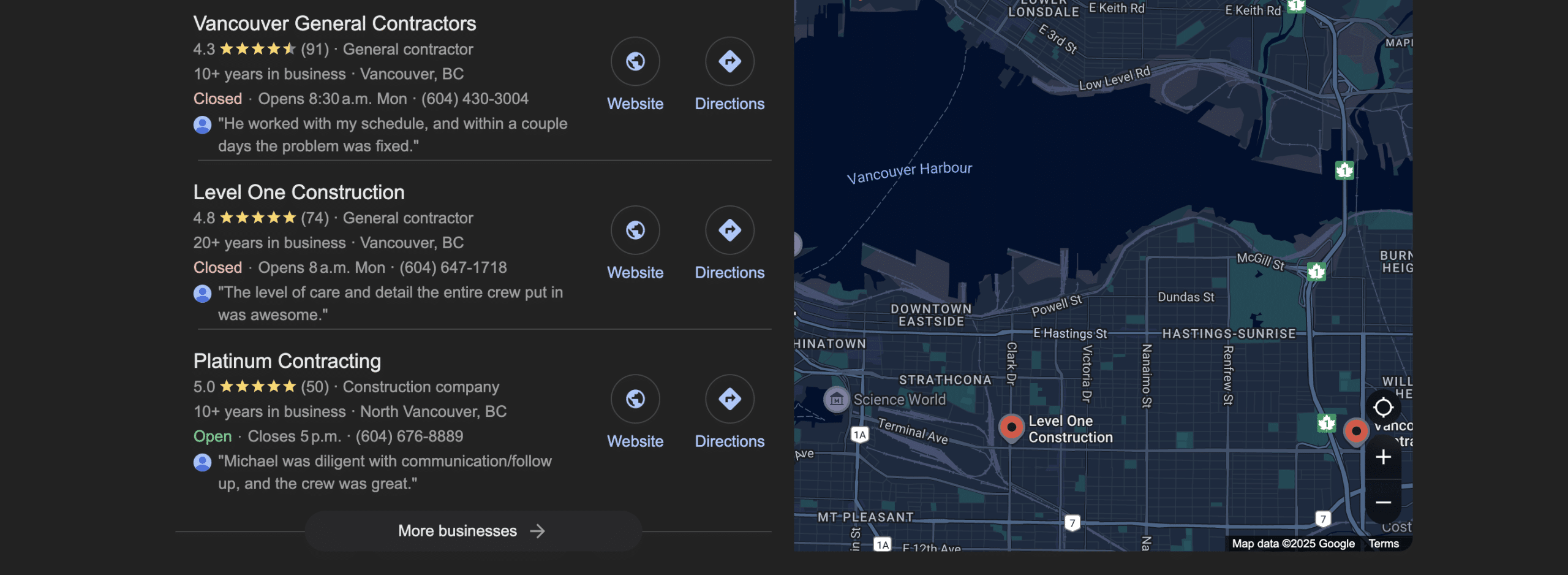 Top 3 local seo searches