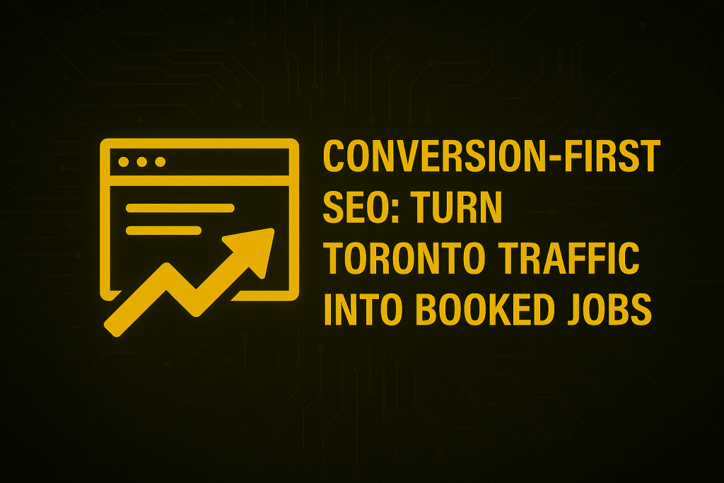 Conversion-First SEO: Turn Toronto Traffic Into Booked Jobs