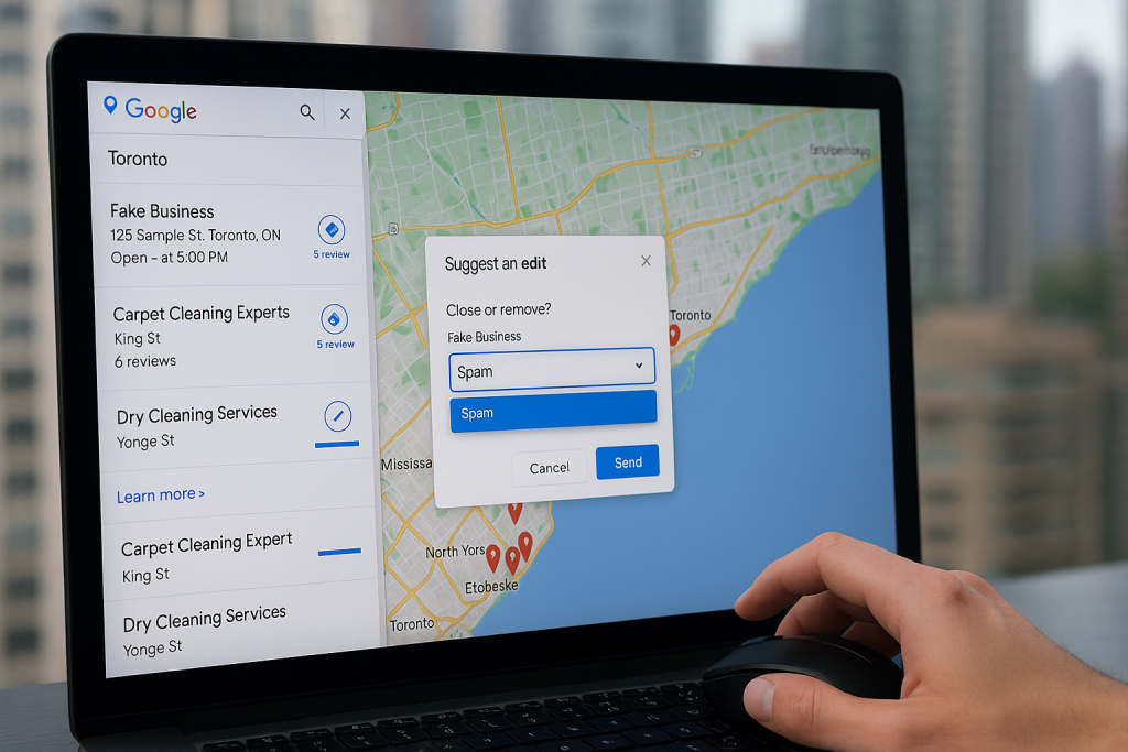 Reporting GBP Spam in Toronto